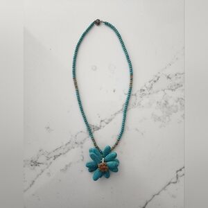 Turquoise/Lab Created Turquoise Necklace (Estate Sale Find)